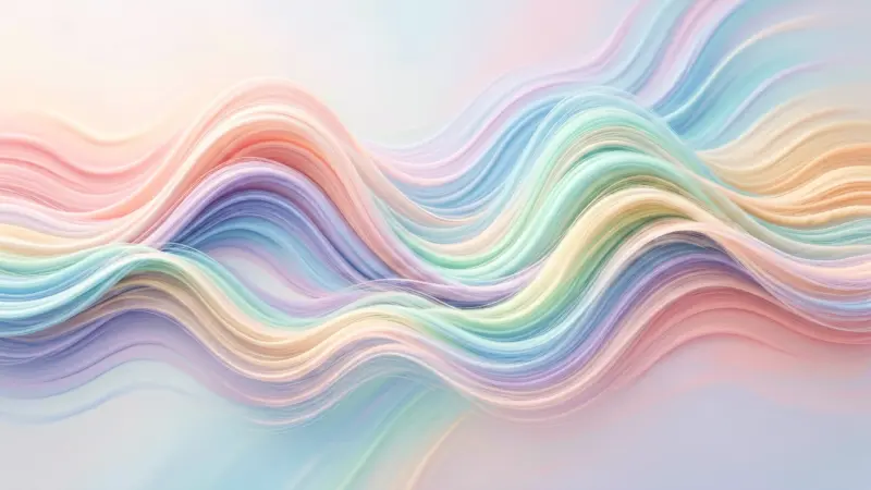 Abstract sound wave patterns in soft colors