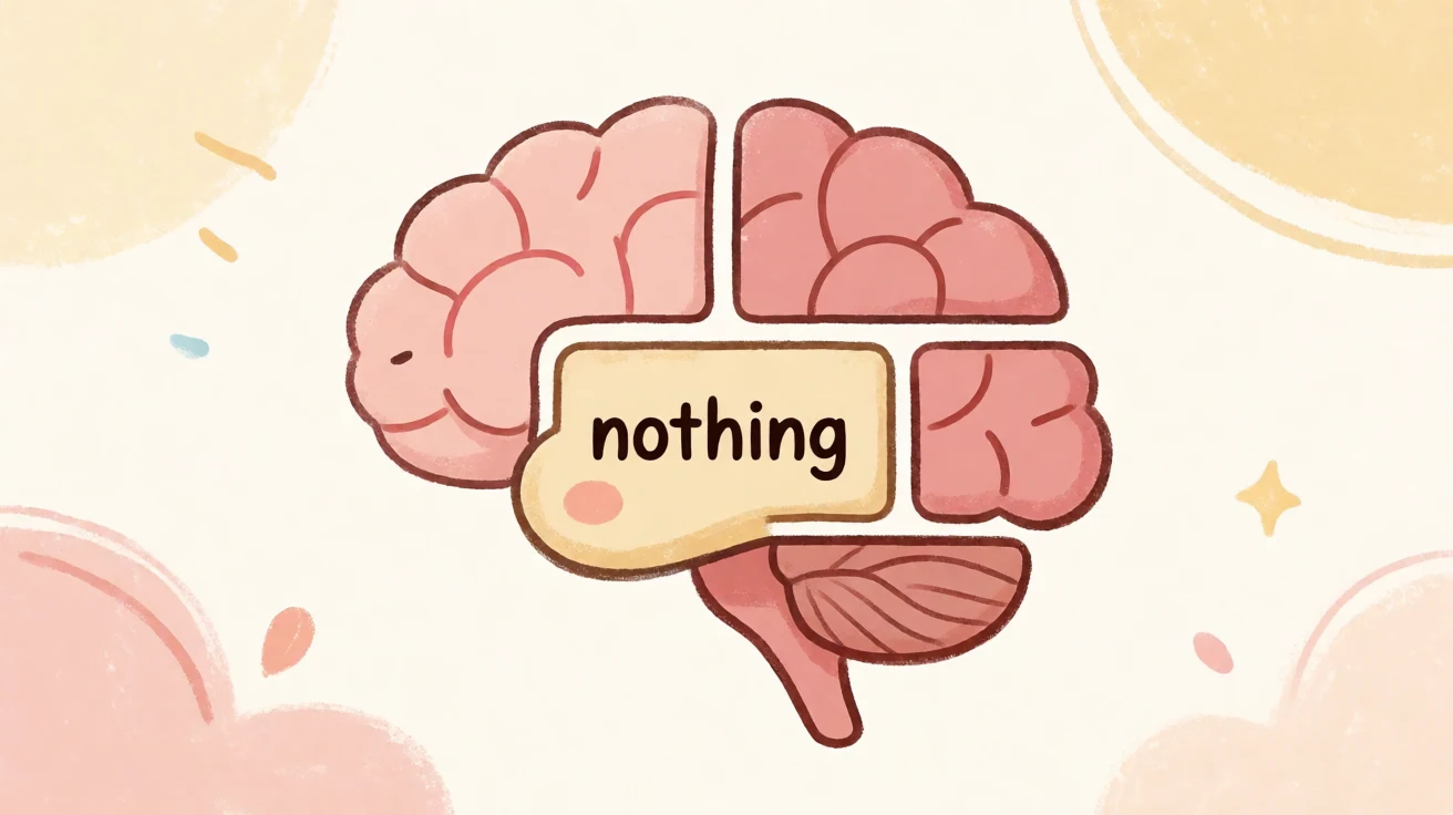 Diagram showing the male brain as separate boxes with one labeled nothing box